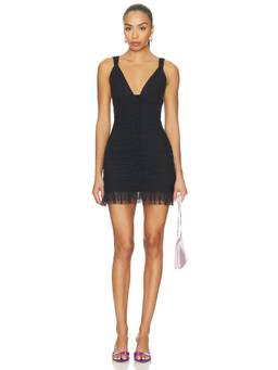Tiger Mist - Ninah Women's Ruched Sleeveless Bodycon Mini Dress Black