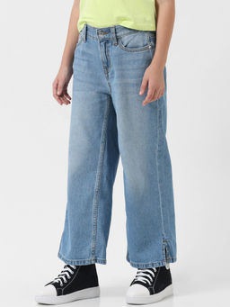 VERO MODA - Girl Solid Blue Jeans