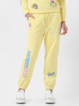 VERO MODA - Girl Typography Yellow Jogger