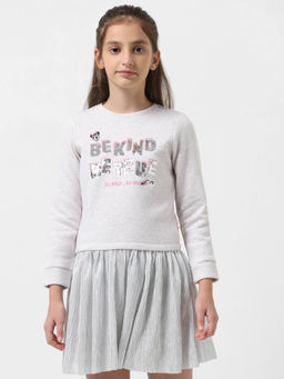 VERO MODA - Girl Embellished Grey Dress