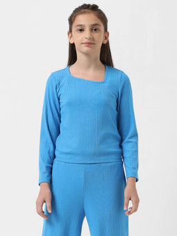 VERO MODA - Girl Self Desing Blue Top