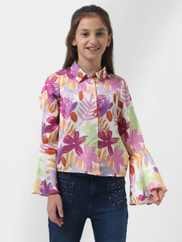 VERO MODA - Girl Floral Print Multicolor Shirt
