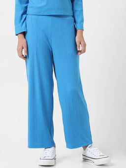 VERO MODA - Girl Solid Blue Trousers
