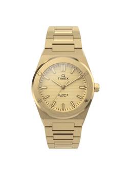 Timex - Q Round Gold Dial Analog Women Watch (Tw2Y82000Uj) (M)