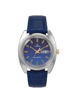 Timex - Q Round Blue Dial Analog Men Watch (Tw2Y87100Uj) (M)