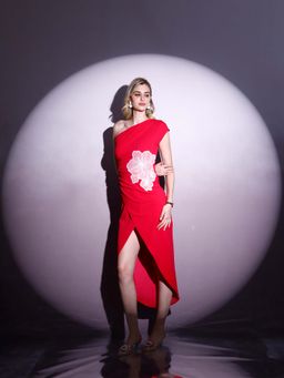 AAREIN - Women's Pink Floral Maxi Dress