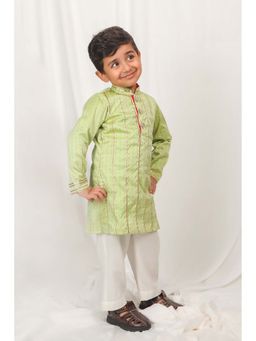 Calin Kids - Boys Green Kurta & Pyjama (Set of 2)