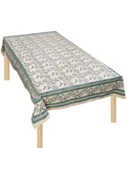 Stole & Yarn - Floral Jaipuri Seater Cotton Table Cover