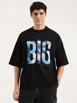 United Colors of Benetton - Men Black Crew Neck Printed T-shirt