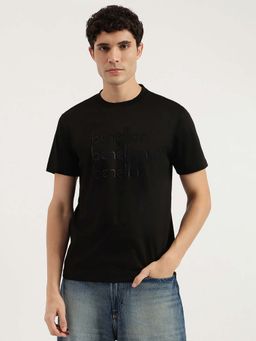 United Colors of Benetton - Men Black Relaxed Fit Crew Neck T-shirt