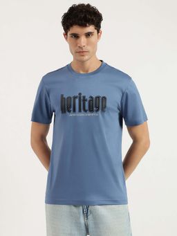 United Colors of Benetton - Men Blue Relaxed Fit Crew Neck T-shirt