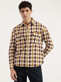 United Colors of Benetton - Men Multi-Color Checks Oversized Fit Spread Collar Shirt
