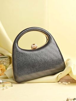 Toobacraft - Handicraft Women Bling Box Clutch Bag Black Lining Fold 1