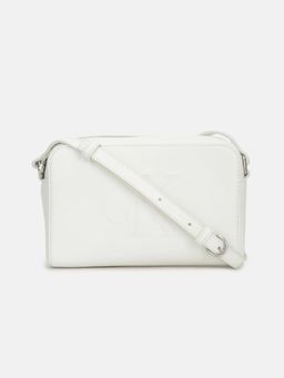 Calvin Klein - Logo White Pu Sling Bag