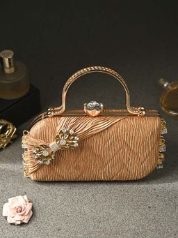 Toobacraft - Handicraft Women Bling Box Clutch Bag DG Knot Corner