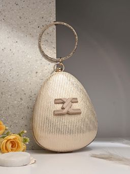 Toobacraft - Handicraft Women Bling Box Clutch Bag Gold Lining C Drop