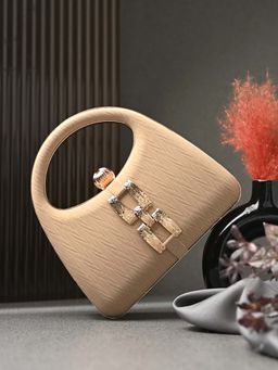 Toobacraft - Handicraft Women Bling Box Clutch Bag Gold Mat Buckle Fold 1