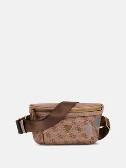 Guess - Beige PU Printed MEN Cross Body
