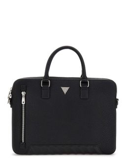 Guess - Black PU Solid MEN Laptop Bag