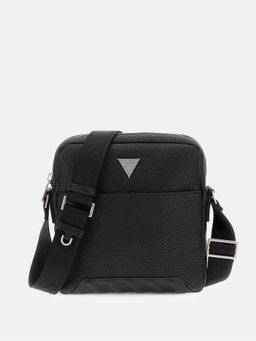 Guess - Black PU Solid MEN Cross Body