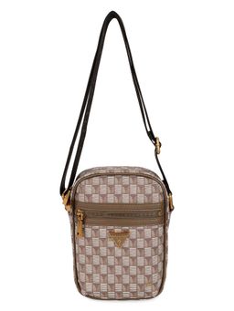 Guess - Beige PU Printed MEN Cross Body Bag