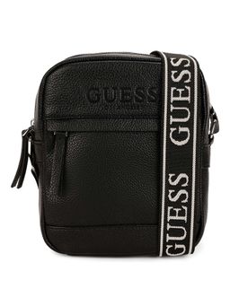 Guess - Black PU Solid MEN Cross Body