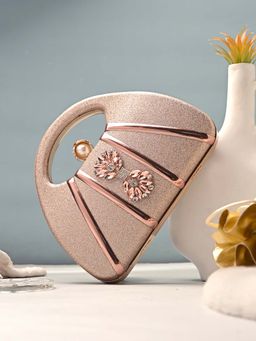 Toobacraft - Handicraft Women Bling Box Clutch Bag RG 4 Lining Fold 2