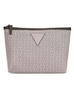 Guess - Grey PVC Printed MEN Pouch