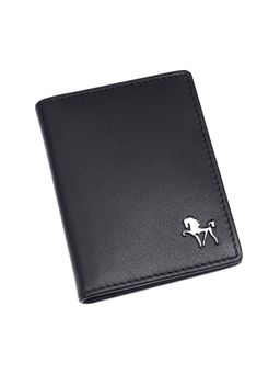 SILVIANO - Black Leather Wallet for Men Slim Bifold 6 Card Slots