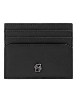 Hugo Boss - Card holder Double B Saffiano Black