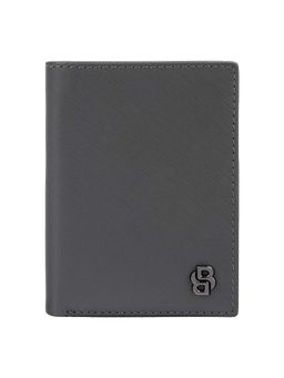 Hugo Boss - Folding card holder Double B Saffiano Grey