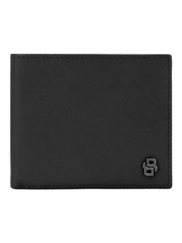 Hugo Boss - Money wallet with flap Double B Saffiano Black