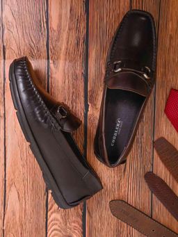 Cobblerz - Men Coffee Solid Loafers