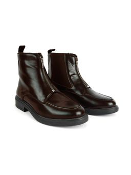 Monkstory - Cosmopolitan Zip Up Brown Chelsea Boots