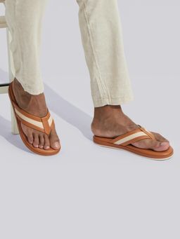 Neeman's - Indo-Western Tan Flipflops
