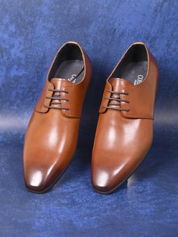 Cobblerz - Men Tan Solid Formal Derbies