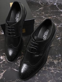 Cobblerz - Men Black Solid Formal Derbies