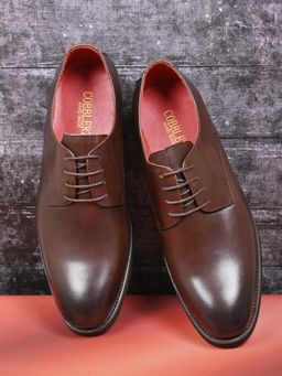 Cobblerz - Men Coffee Solid Formal Derbies