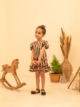 Bibbity Bobbity - Valentina Black Floral Mini Dress