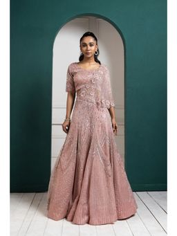 SMRITI - Peach Sparkle Skirt with Top