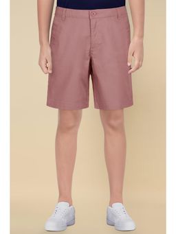 Allen Solly - Boys Pink Regular Fit Solid Shorts