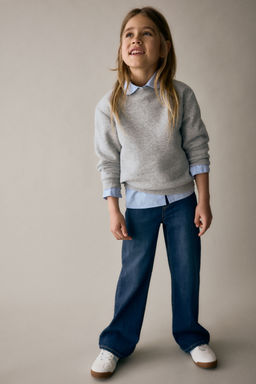 H&M - Girls Blue Wide Fit Jeans