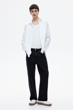 H&M - Men Black Straight Relaxed High Jeans