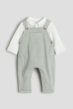 H&M - Boys 2-Piece Bodysuit And Dungaree Set