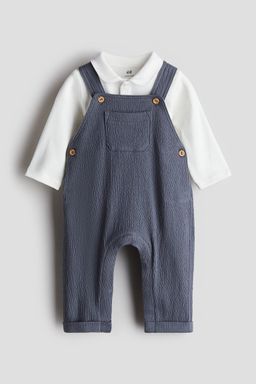 H&M - Boys 2-Piece Bodysuit And Dungaree Set