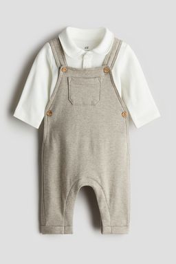 H&M - Boys 2-Piece Bodysuit And Dungaree Set