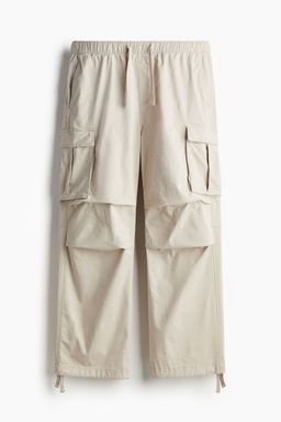 H&M - Men Beige Relaxed Fit Cargo Trousers