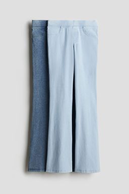 H&M - Girls 2-Pack Flared Jersey Trousers