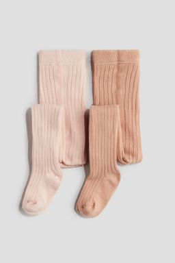 H&M - Boys & Girls 2-Pack Rib-Knit Tights