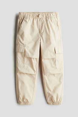 H&M - Boys Beige Cotton Cargo Trousers
